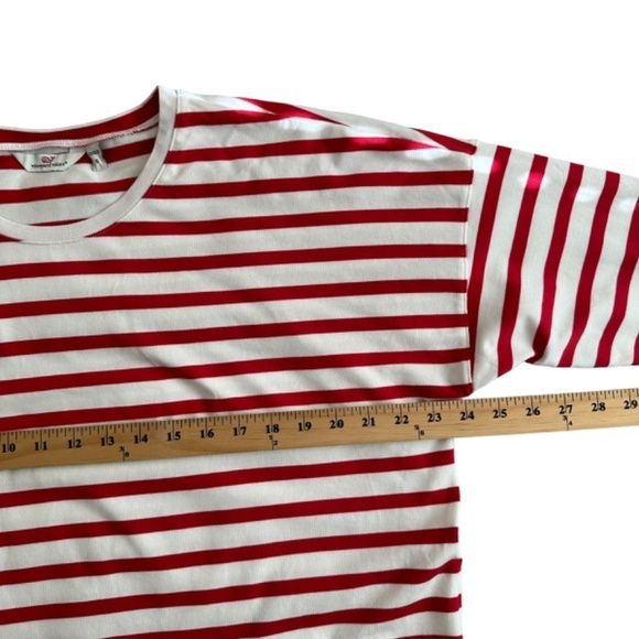 VINEYARD VINES Top Tee Women's Sz. S Shirttail hem Drop Shoulders Stretch Preppy - Picture 11 of 15